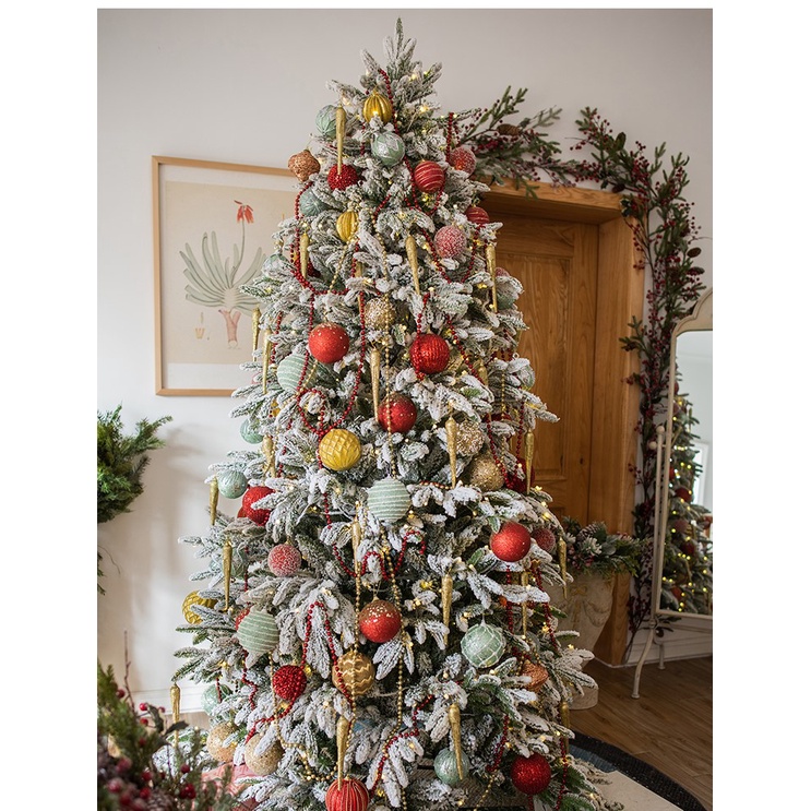 Cây thông noel 2022 - cây thông tuyết PE cherry đỏ KHÔNG KÈM TRANG TRÍ - hàng luxury store