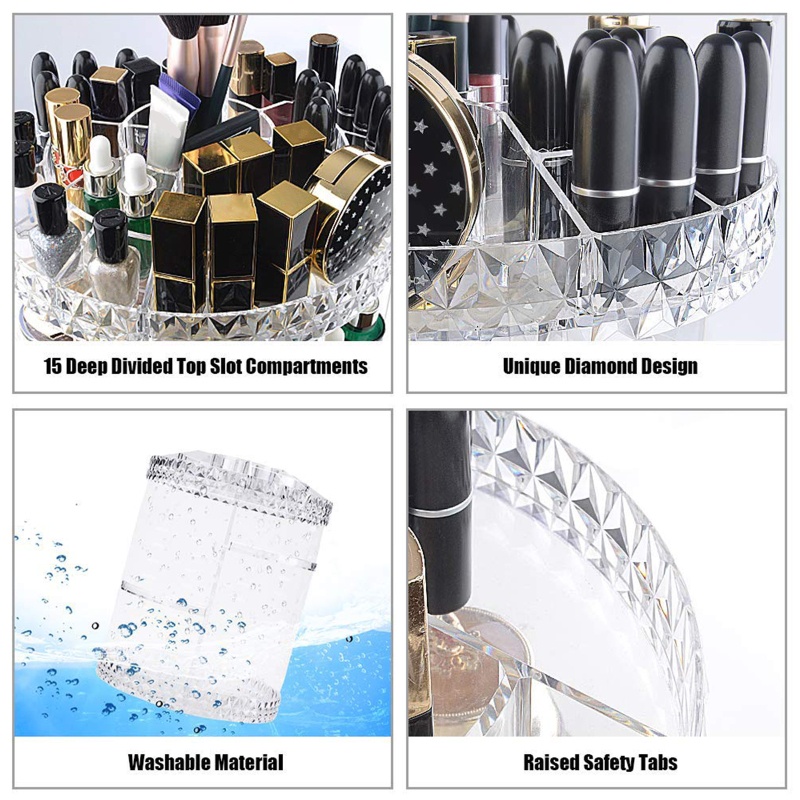 Hộp Đựng Đồ Trang Điểm Đa Năng Xoay 360 Độ