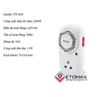 [ GIÁ HỦY DIỆT ] Ổ cắm hẹn giờ lập trình cơ Kerde TW-E05
