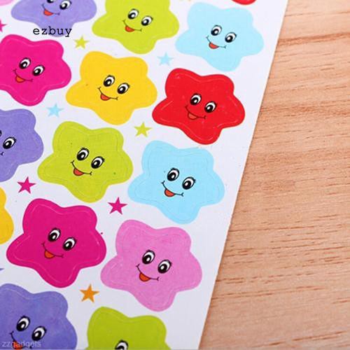 10 Tờ Miếng Dán Hình Ngôi Sao Mặt Cười Dễ Thương Dùng Làm Quà Tặng Cho Bé