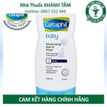 Sữa tắm dưỡng ẩm cho trẻ em CETAPHIL BABY MOISTURISING BATH &amp; WASH 230ml _Khánh Tâm ! !
