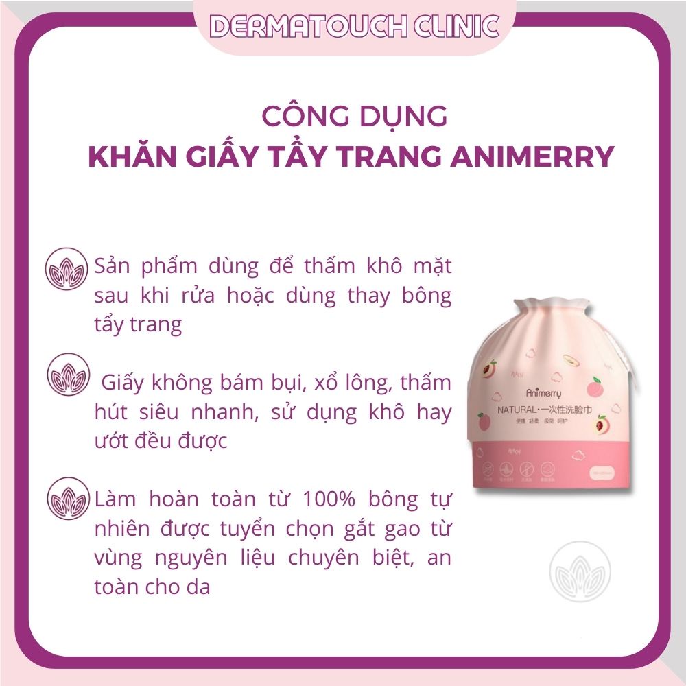 Khăn Giấy Tẩy Trang Cotton Animerry