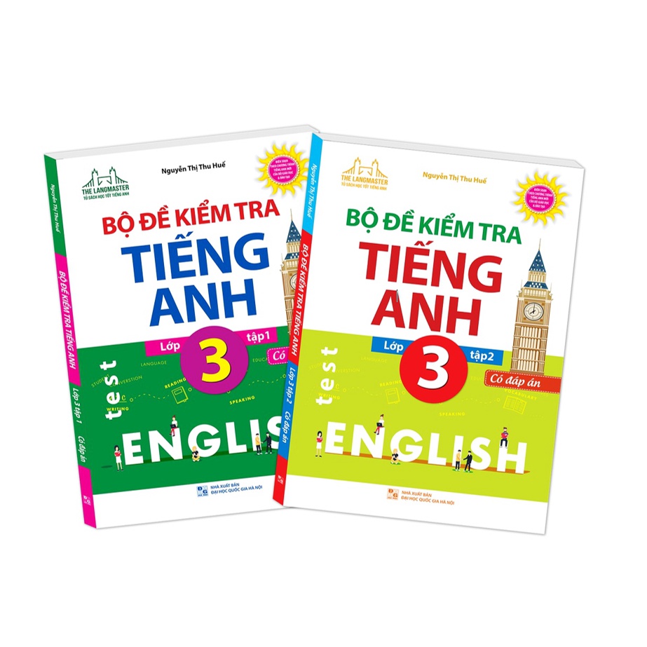 Sách - Combo Bộ đề kiểm tra tiếng Anh lớp 3 ( T1 + T2 )