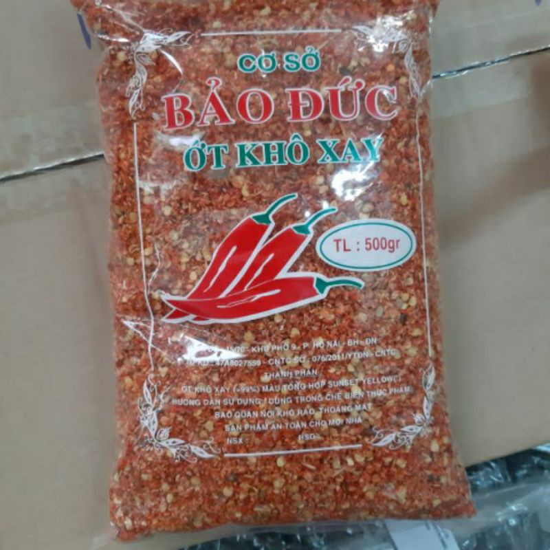( Hàng Sẵn) Bột Ớt Khô Xay Gói 500gram hiệu Bảo Đức