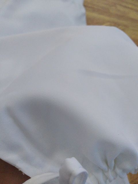 Đầm trắng cổ vuông tay phồng (có ảnh thật)