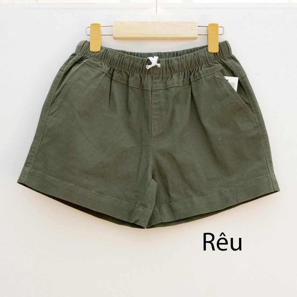 Quần short đùi kaki nữ lưng thun đẹp, giá rẻ Big Size [42kg-80kg] NoBrandYesKhaki