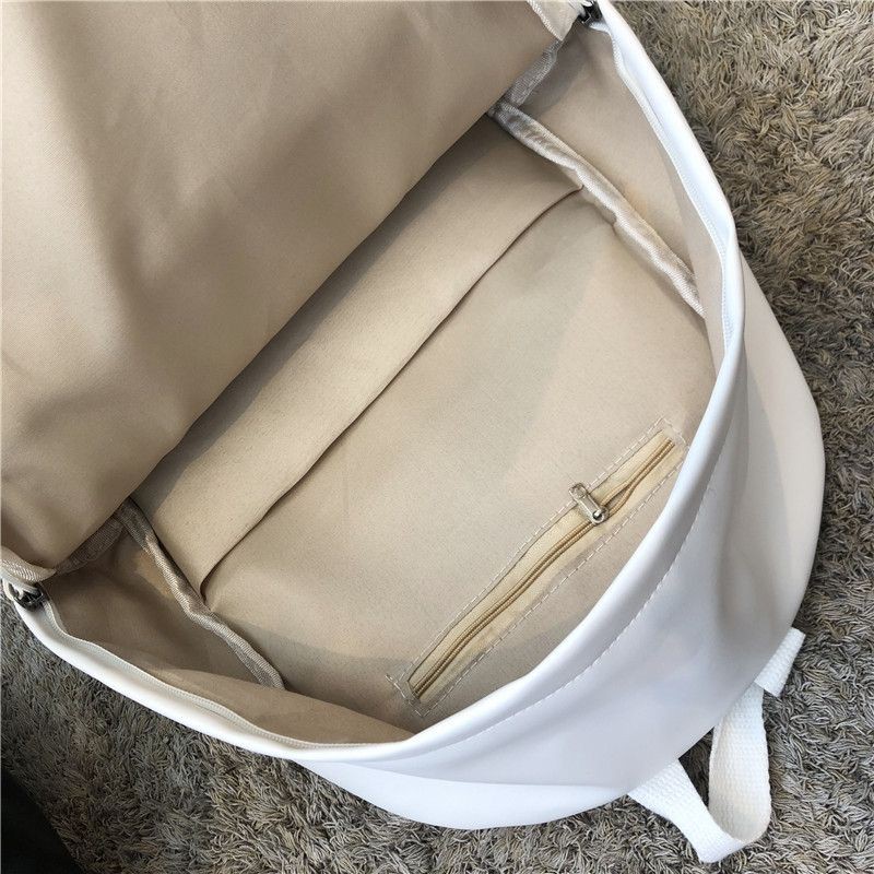 [Order] Balo Da Chống Nước 2 màu Đen / Trắng đơn giản.Cặp sách Hàn Quốc 2021 | BigBuy360 - bigbuy360.vn
