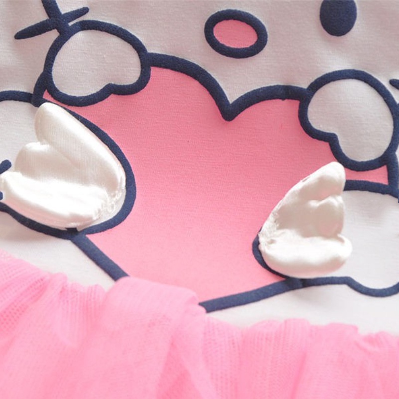 Đầm Xòe Hình Mèo Kitty Đáng Yêu Thời Trang Cho Bé Gái akku