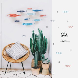 ĐÀN CÁ DÁN TƯỜNG TRANG TRÍ NỘI THẤT HANDMADE