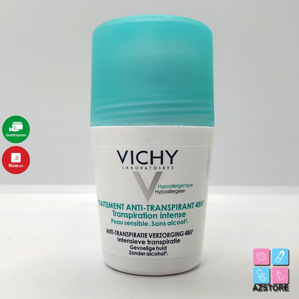 Lăn khử mùi Vichy - Lăn nách khô thoáng Vichy Traitement Anti-Transpirant 50ml