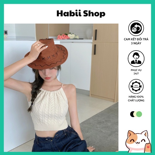 Áo yếm nữ 2 dây croptop HABII A01