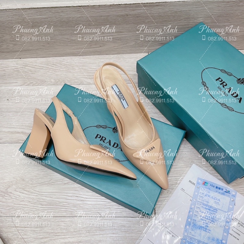 Sandal Prada 3 Màu Đen Trắng Kem