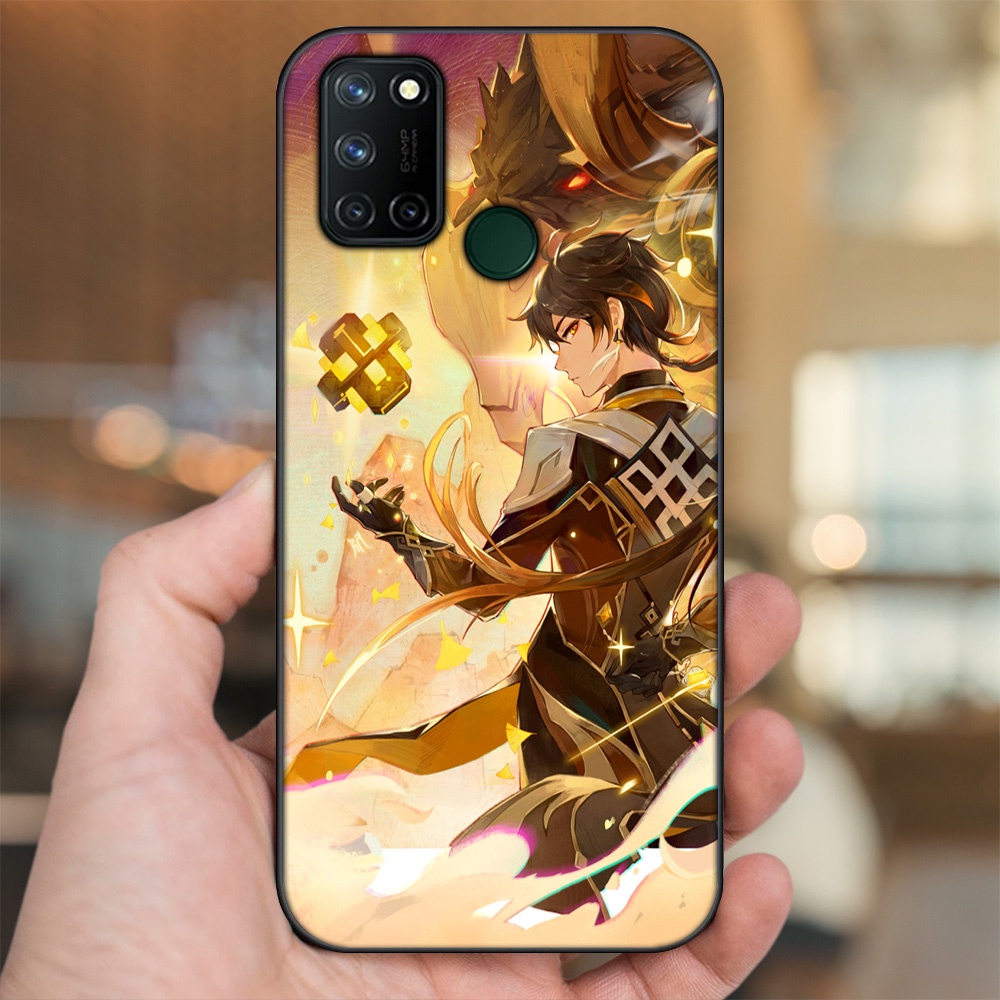 Ốp lưng Realme C17, 7i viền đen in hình Zhongli Genshin Impact