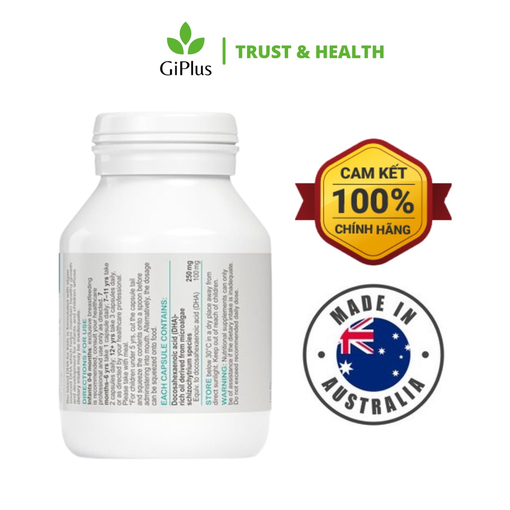Viên Uống Bổ Sung DHA Cho Trẻ Em Bioisland DHA For Kids (60 viên/Lọ)