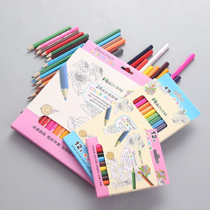 Hộp 12 / 24 Bút Chì Màu Gỗ Tự Nhiên