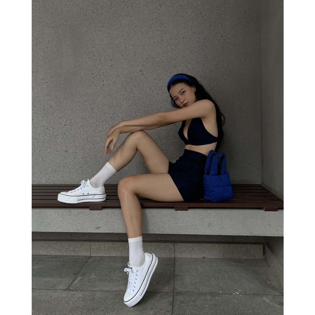 Quần short denim, là min - DARK DENIM SHORTS