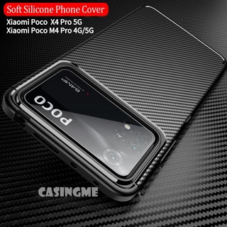 Ốp Điện Thoại Silicon Mềm Họa Tiết Sợi Carbon Cho Xiaomi Poco M4Pro X4Pro 5G X3 GT M 4 3 X 3 NFC M4 X4 M3 Pro 5G