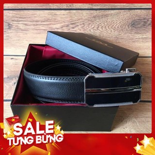 Thắt Lưng Nam Da Thật Khoá Tự Động Giấu Đuôi Dây- NỊT NAM-PHỤ KIỆN NAM CAO CẤP -Hàng nhập khẩu