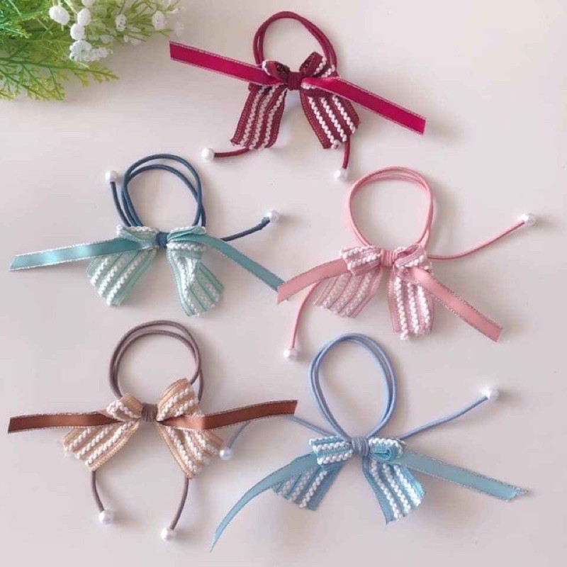 Sỉ 10 buộc tóc chữ thắt nơ siêu xinh  37k