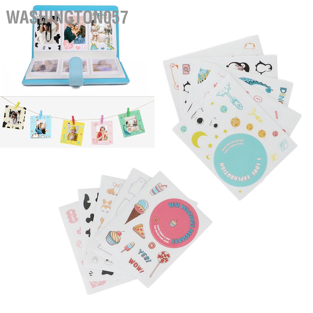 Có thể bán buôn Trang trí Hình dán hoạt hình dễ thương DIY 5 máy ảnh hoa văn khác nhau cho Máy Fuji Instax Mini 11 Washington057 Hàng giao ngay