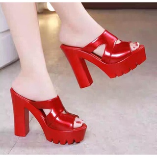 Dép guốc gót vuông 9p cao câp