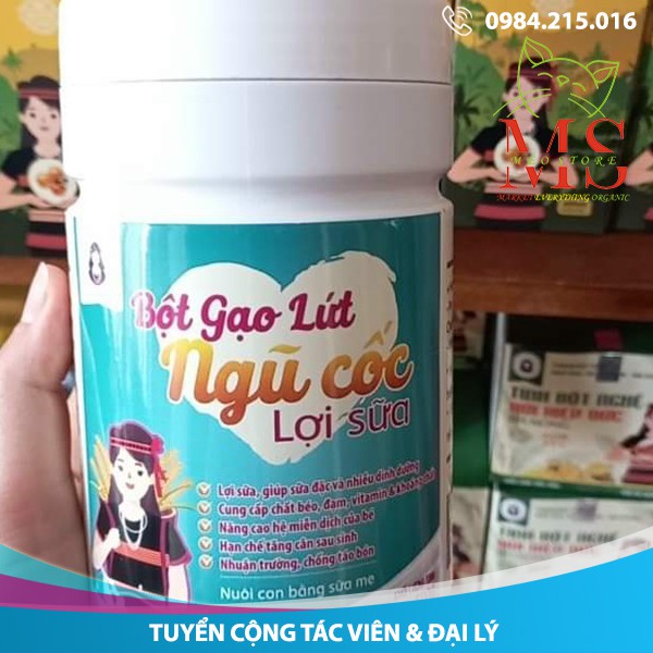 [Cao cấp] Bột gạo lứt rẫy sấy mè đen tăng cường hệ miễn dịch hộp 500g. Tuyển cộng tác viên và đại lý toàn quốc.