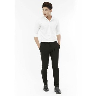 COMBO quần âu đen + áo sơ mi trắng chuẩn soái ca