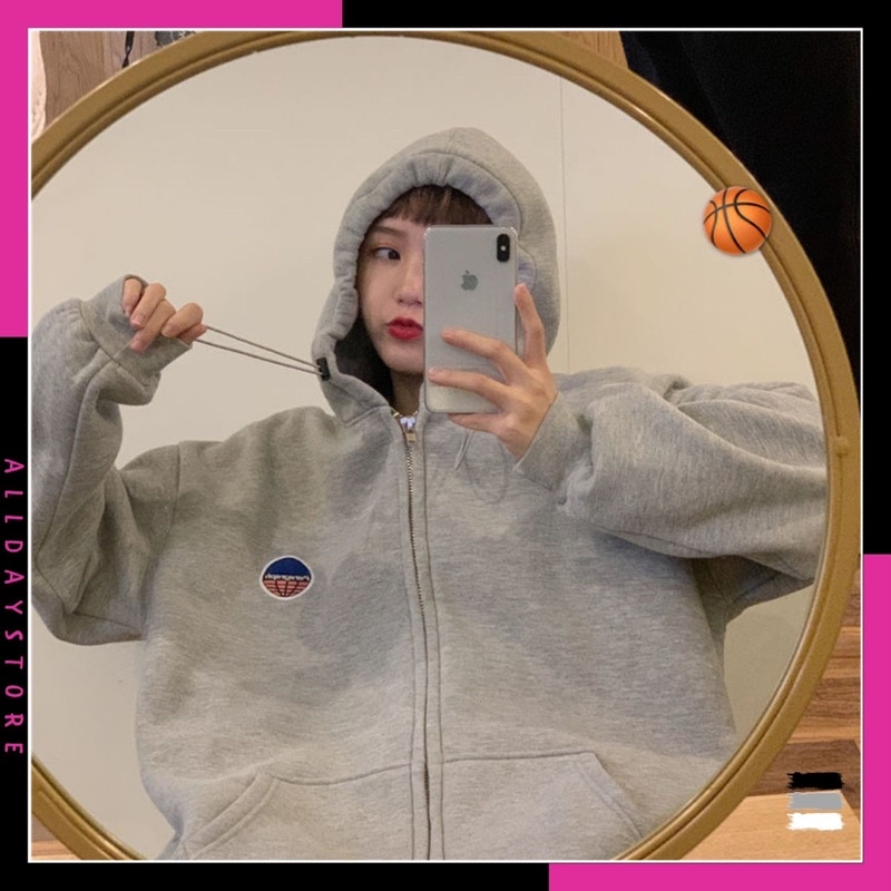 Áo khoác nỉ hoodie form rộng,áo nỉ unisex paragraph