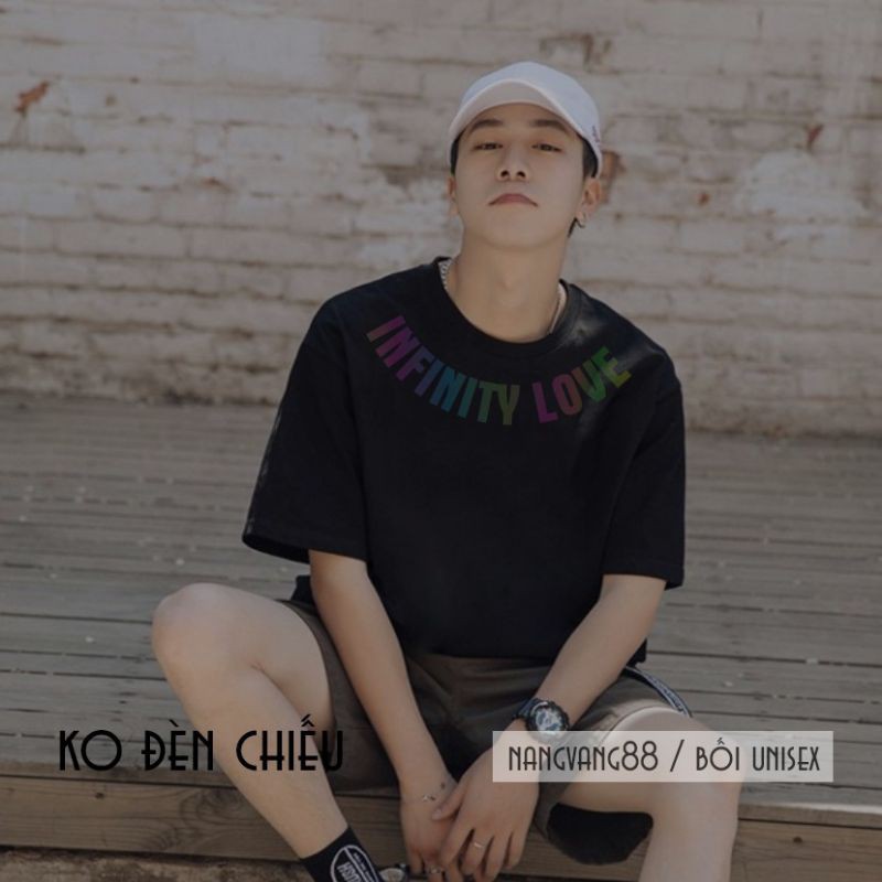 Áo thun nữ,in chữ Love phản quang ,2 màu đen trắng Form rộng, tay lỡ , chất cotton Đẹp | BigBuy360 - bigbuy360.vn