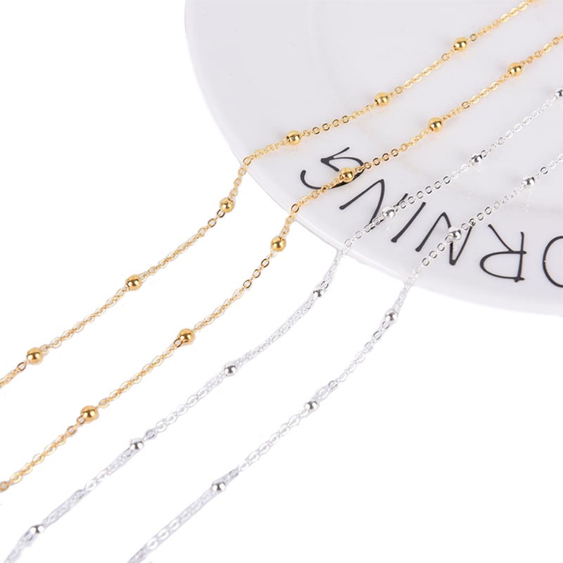 Dây đeo mắt kính dạng chuỗi hạt bằng kim loại màu vàng thời trang