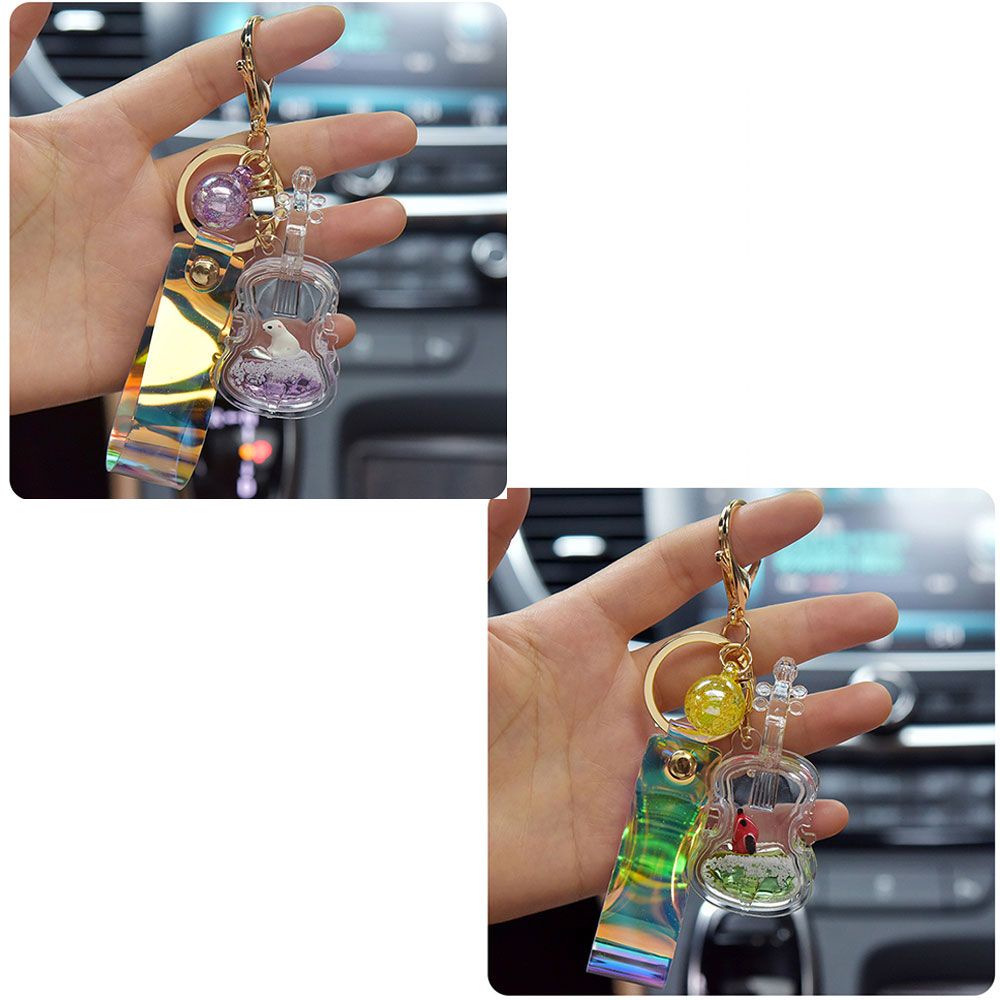 Móc Chìa Khóa Hình Đàn Violin Bằng Acrylic Thời Trang Nhiều Màu Sắc