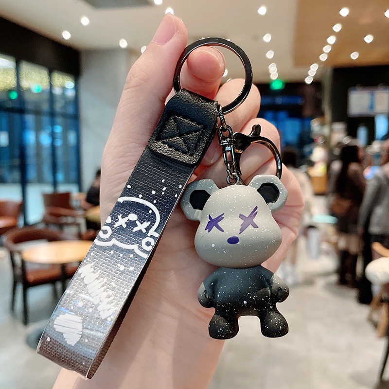 Móc Khóa Gấu Bearbrick Tắc Kè Hoa Đáng Yêu, Móc Khóa Treo Balo phong cách trẻ trung hot trend Tik Tok