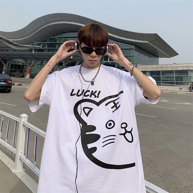 Áo Thun Tay Ngắn Cổ Tròn In Chữ Benming Year Huhu Shengwei 4 Màu Size M-3XL Phong Cách Đường Phố Nhật Bản Thời Trang Mùa Hè Cho Nam