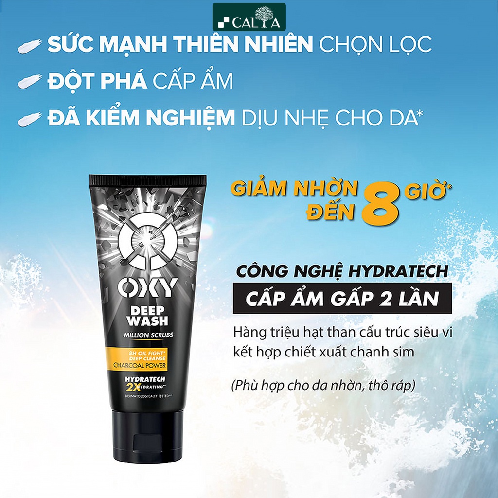 Sữa Rửa Mặt Oxy Dành Cho Nam, Làm Sạch Sâu, Sạch Dầu Nhờn, Giảm Mụn - Oxy Deep Wash Scrub Formula 100g