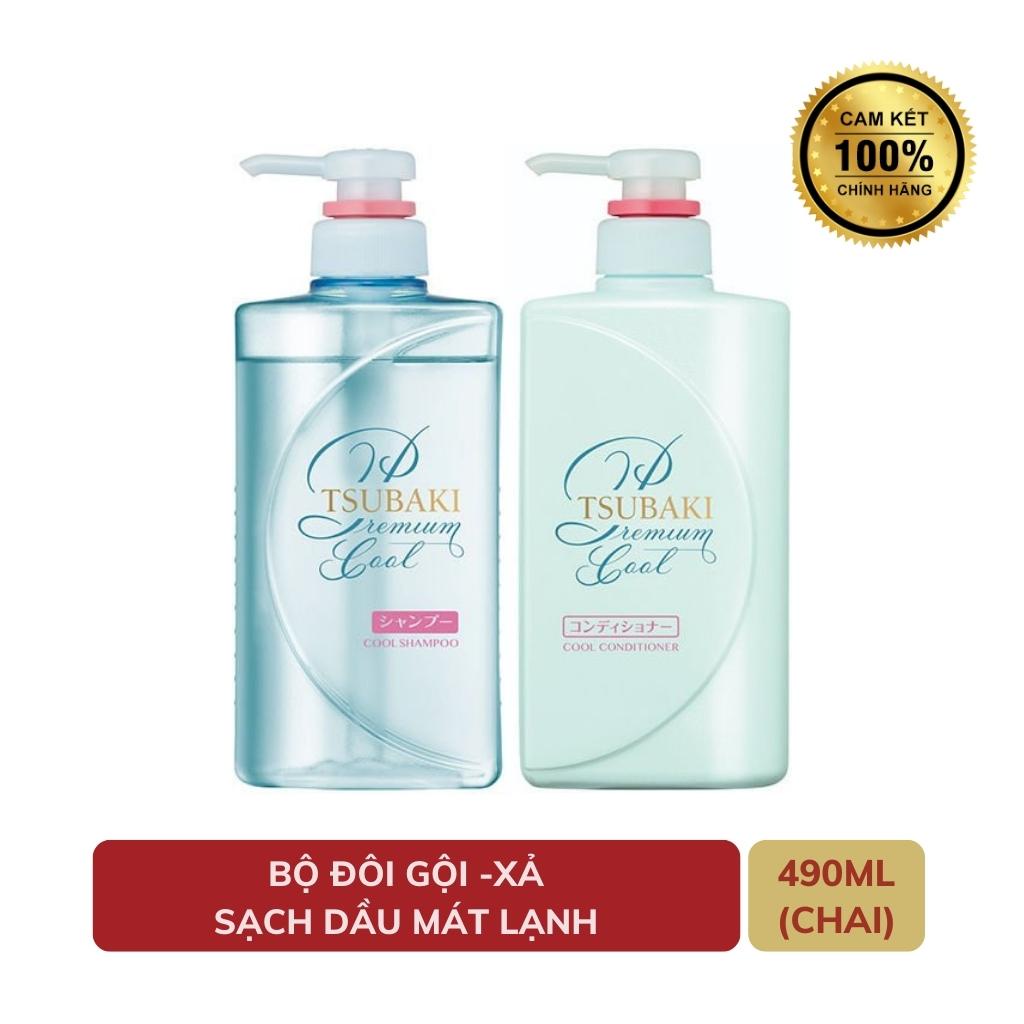 Bộ dầu gội xả Tsubaki Vàng, Xanh, Đỏ 490ml - Dầu gội KHÔNG Silicon giúp tóc Suôn mượt Bồng bềnh - CHÍNH HÃNG, DATE MỚI