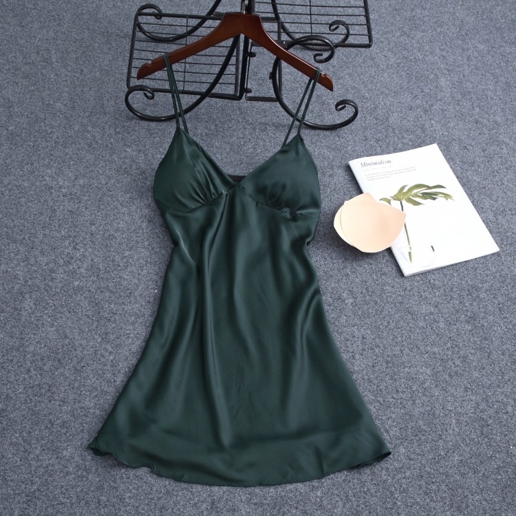Đồ ngủ Lụa Có Mút Đệm Ngực Phong Cách Pháp Thời Trang Mùa Hè Hàng Mới Dành Cho Bạn Nữ
