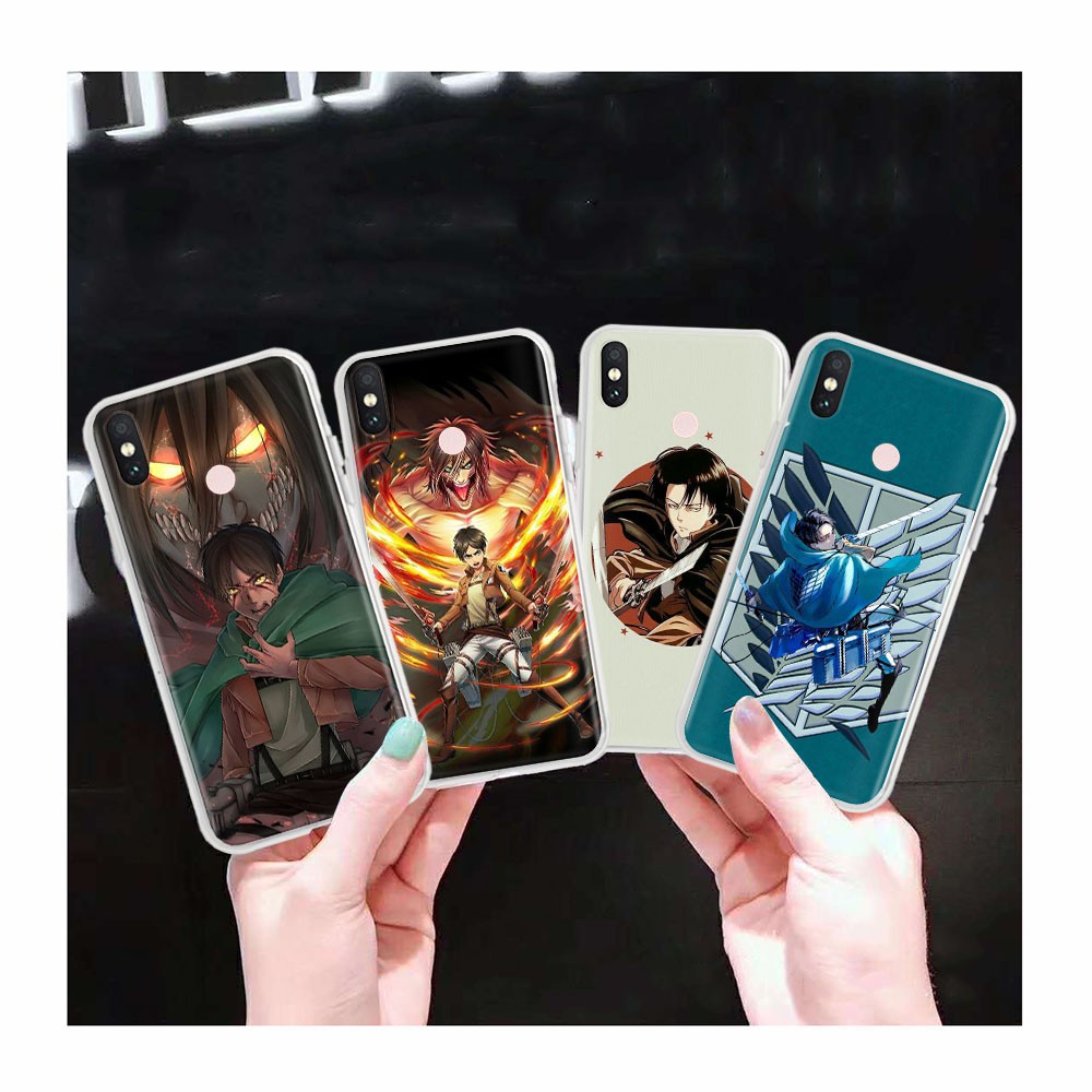 Ốp Lưng Trong Suốt In Hình Anime Attack On Titan Cho Asus Zenfone 6 6z 5 5z 3 Zoom Live L1 Rog Phone Strx Ii 7 Pro