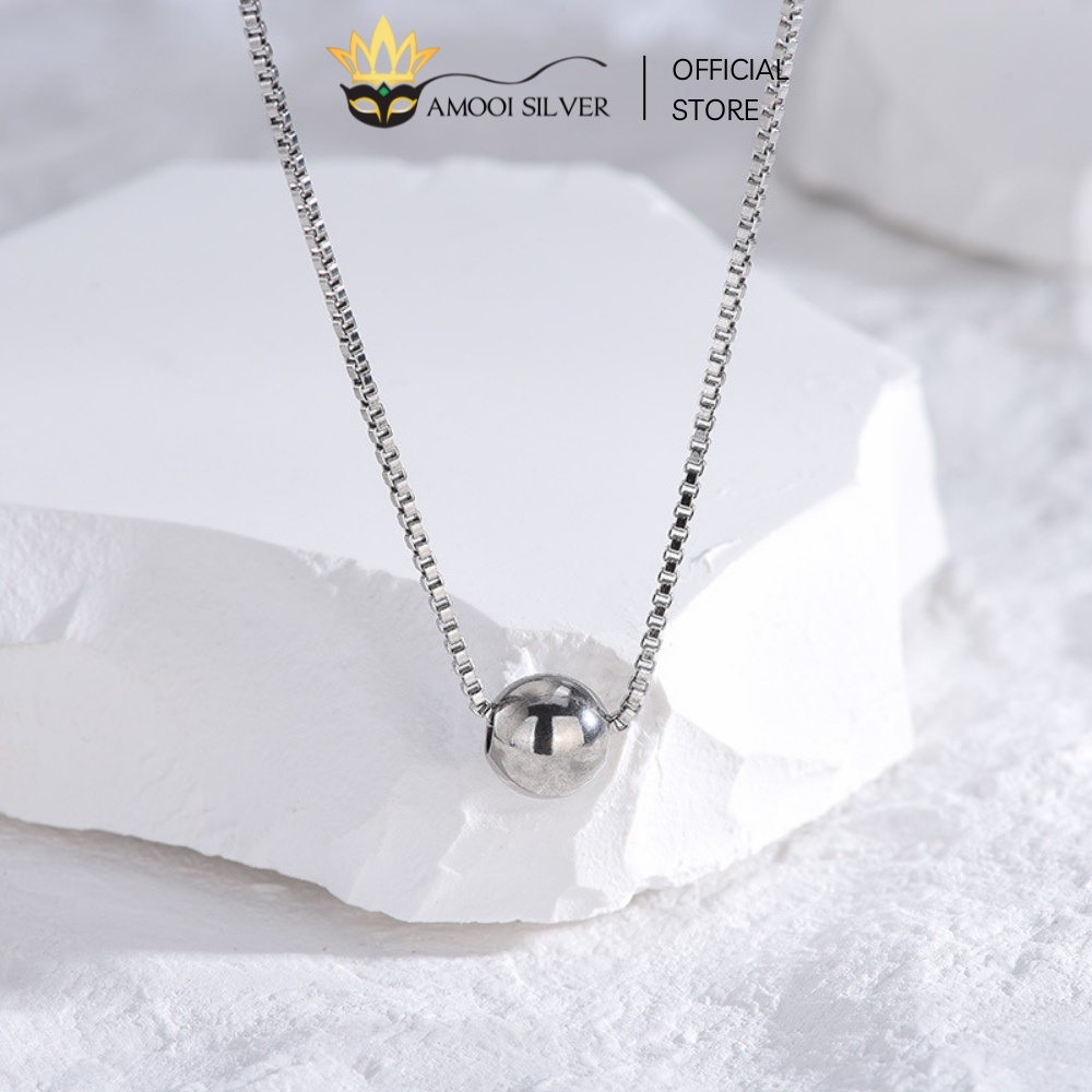 Dây Chuyền Choker Bạc Cao Cấp S925 1 Viên Bi - Amooi Silver AD58