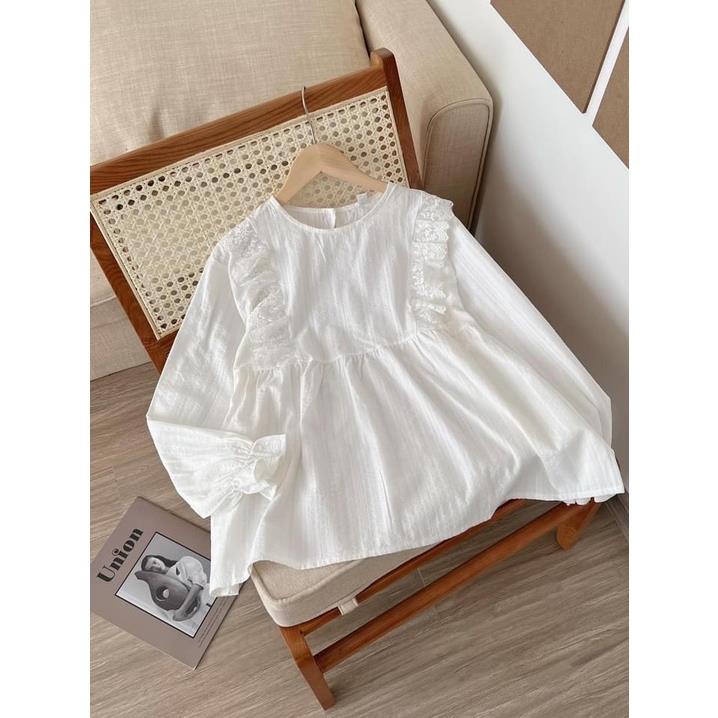 [ẢNH THẬT] Áo Babydol Bồng Nơ Chất Xốp Áo BBD Chun Tay Cổ Tròn Áo Sơ mi vintage 4 Màu Dáng Oversize Form Rộng Hàn Quốc