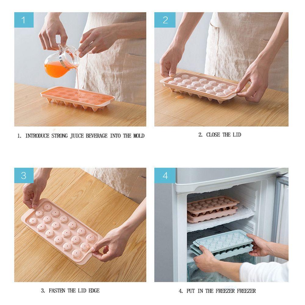 AUGUSTINA Khay Làm Đá Hình Quả Bóng Tròn Bằng Nhựa Không BPA DIY