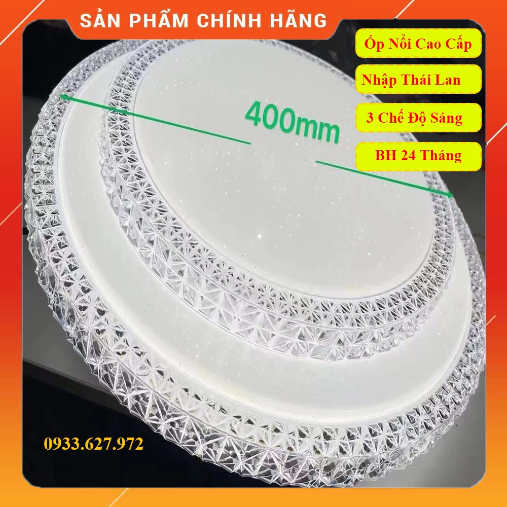 Đèn ốp trần kim cương cao cấp nhập khẩu Thái Lan .3 chế độ sáng.Công suất 48w