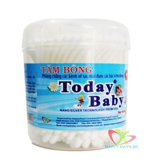 Tăm bông cho trẻ , Tăm bông sơ sinh hộp 200 que