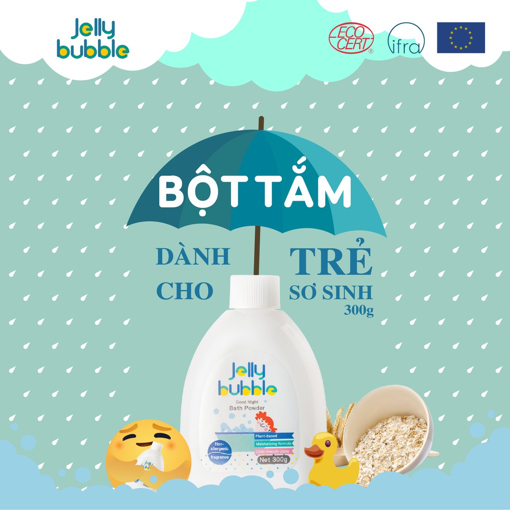 Bột Tắm Dành Cho Trẻ Sơ Sinh JELLY BUBBLE - 300g