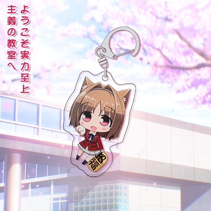 B &amp; M Classroom of the Elite Móc Chìa Khóa Bằng Acrylic Mặt Hình Anime Kiyotaka Suzune Làm Quà Tặng