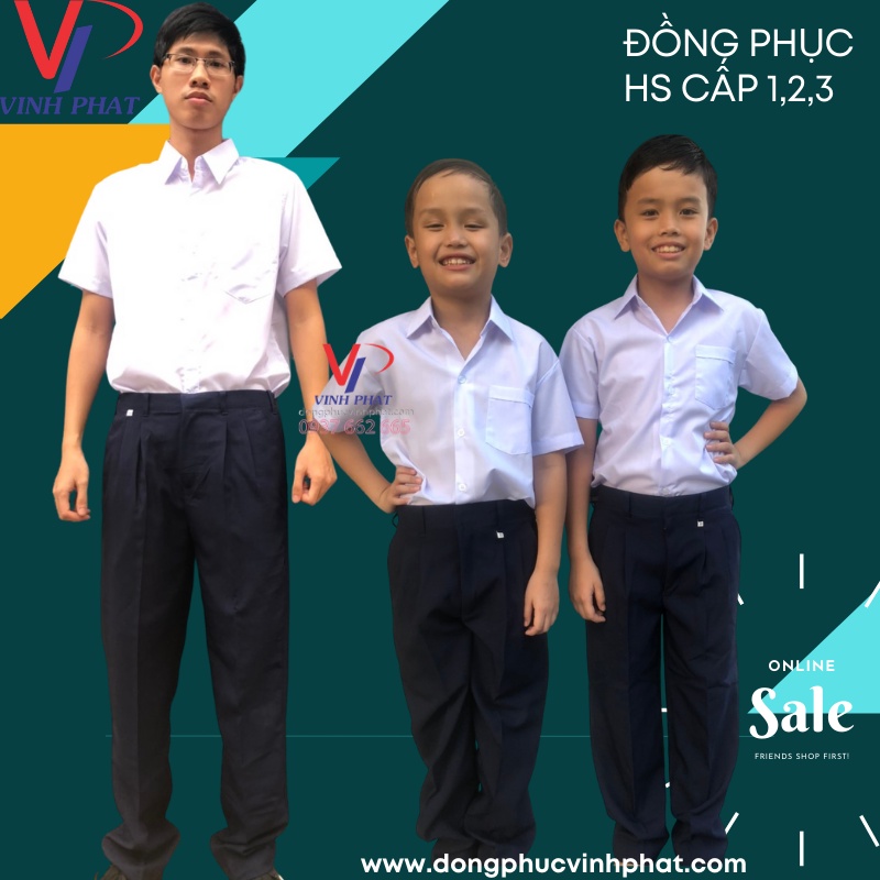 Quần Tây Học Sinh Lưng Thun Béo Phì, Hàng Tốt Cấp 1,2,3 - Đồng Phục VĨNH PHÁT
