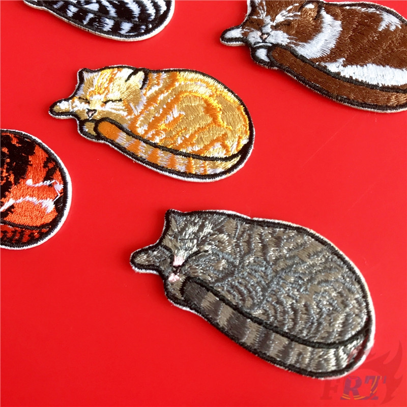 ☸ Pets &amp; Animals：Sleeping Cats Iron-on Patch ☸ 1Pc Diy Sew on Iron on Badges Patches