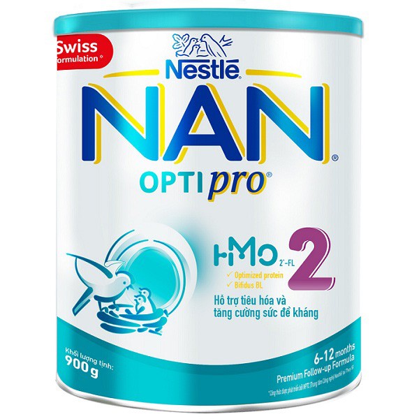 Sữa Nan 2 900g, HMO (6-12 tháng).