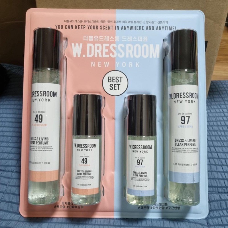 Set 4 chai xịt quần áo WDressroom