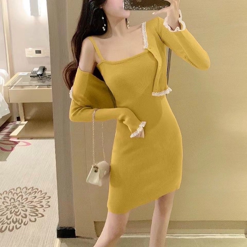 Set đầm len