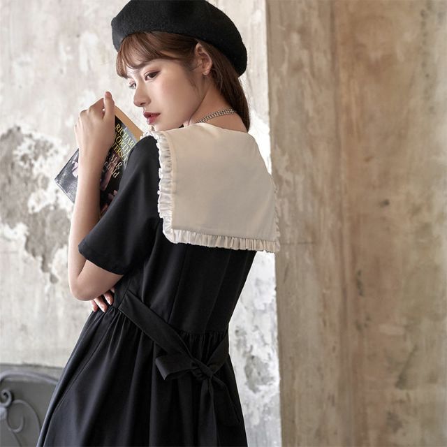 Váy cổ thủy thủ, phong cách lolita, váy babydoll xinh cho bạn nữ